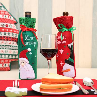 China Christmas Decoration Supplies Christmas 2021 Christmas Decorations Christmas Wine Bottle Cover Christmas Decoration Supplies Navidad Christmas Ornaments for sale