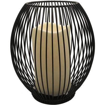 China Home Decoration Black Metal Wire Candle Holder for sale