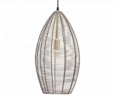 China Hot Sale Modern Iron Hand - Woven Round Copper Oval Ball Shape Chandelier Pendant Lights for sale