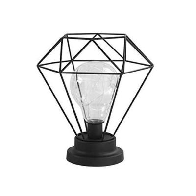 China Novelty Geometric Diamond Shape Edison Bulb Night Light Desk Light Table Lamp for sale