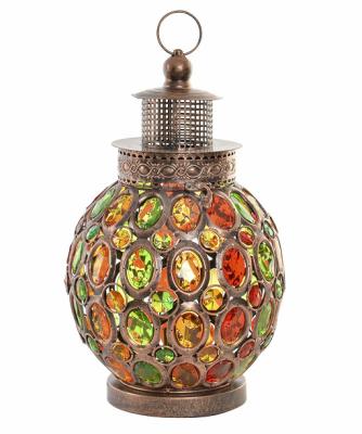 China Moroccan Jeweled Lantern Home Decor Handle for sale