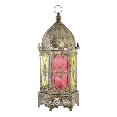 China Romantic Metal Lanterns Moroccan Ramadan Candle Holder Candlelight and Eid Decoration for sale