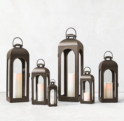 China 2020 Home Decoration Hot Sale High Quality Black Metal Candle Lantern for sale