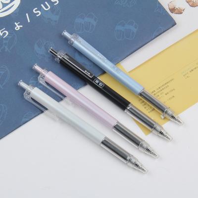 China Normal Wholesale Cheap School Supplies Gel Ink Pen Set Display Custom Logo Retractable Gel Pens With Metal Grip for sale