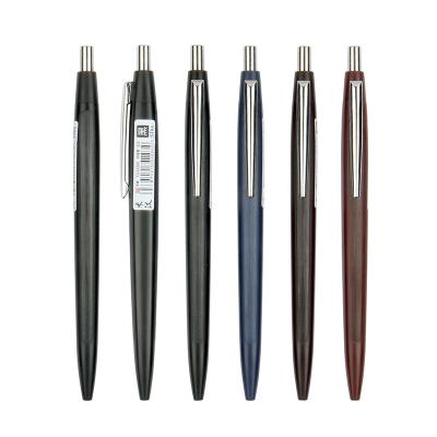 China Normal Manufacturer Customized Classic Plastic Gel Ink Sets 0.5mm Press Gel Pen Wood grain pen for sale