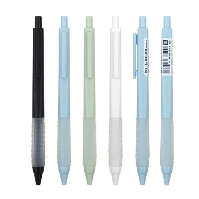 China Normal Cheap Price Retractable Soft Grip Ballpen Gel Pen Set 0.5mm Custom Logo Black Click Gel Pens for sale