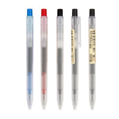 China Office School Gel Ink Pens New Fashion Straight Liquid Roller Gel Pen 0.5MM 0.7MM Black Quick-drying pen roller ballpen for sale