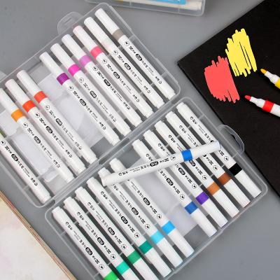 China Color Paint Marker Customization OEM 12/18/24/36 Colors Marker Set Liquid Water-based DIY Painting Acrylic Paint Marker for sale