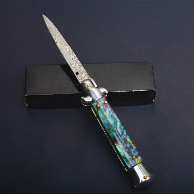 China PEGASI 9 Inch Carbon Steel (Damascus Steel) 59HRC Folding Knife Universal Tactical Knife Camping Outdoor Survival Knife for sale