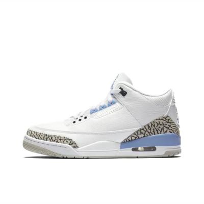 China A+ Rubber Version Jordan 3 UNC All Style Fashion Basketball Shoes Woman Men Sneaker China Fujian Casual Shoes for sale