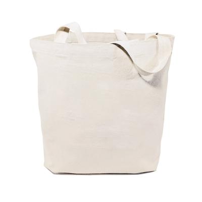 China Travel One Shoulder Cotton Canvas Daily Life Beach Reusable Groceries Storage Canvas Bag Reusable Shopping Tote for sale