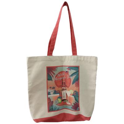 China Reusable Used For Red Wine Bag Large Capacity Canvas Commercial Super Cool Shopping Tote Bag for sale