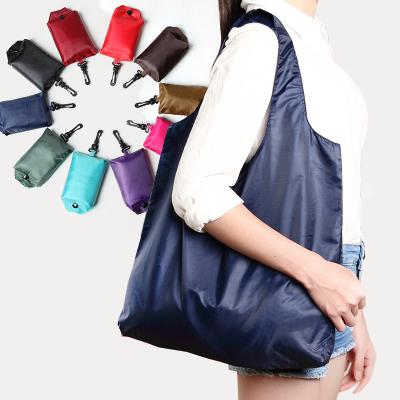 China China Supplier High Quality Reusable Shopping Bags Women Solid Color Foldable Lightweight Bag Shoulder Handbags Ladies for sale