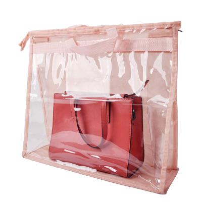 China Durable Outdoor Travel Storage Makeup Bag Large Capacity PVC Zipper Waterproof Dustproof Transparent Handbag for sale