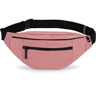 China Durable Custom Logo Outdoor Sports Zipper Storage Messenger Bag Large Travel Cross-Body Polyester Running Fanny Pack for sale