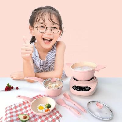 China Childrens  Toys Portable play DIY mini kitchen toys real cooking set for kids 15 pcs set for sale