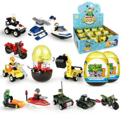 China Construction Toy Cheap Capsule eggs toy plastic pipe Assemble Building Block Toys for kids for sale