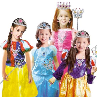 China Washable Girl princess dress cosplay costumes kids party clothing baby frock Christmas Halloween birthday dress up & pretend play for sale