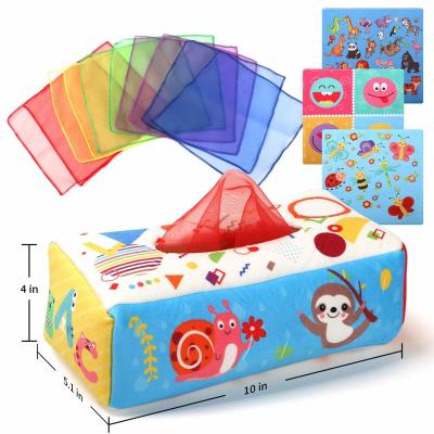 China New arrival early educational sensory toys baby magic tissue box baby tissue box toy 21*12*7 cm for sale