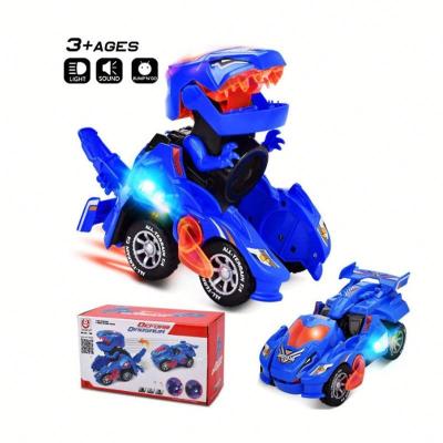 China Battery Operated Toy Universal B O Dinosaur transform toy car light music for sale