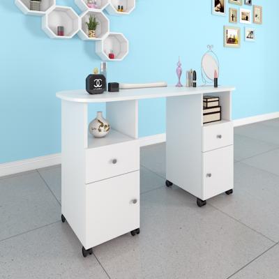 China Modern wooden manicure table with two drawers on sale for sale