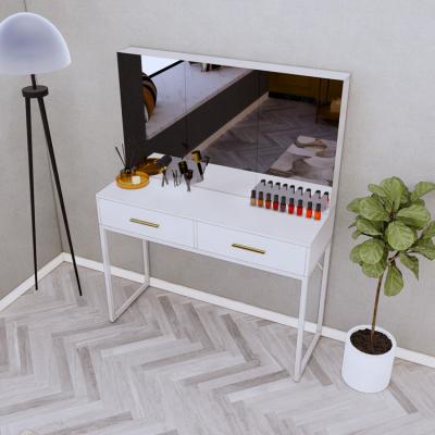 China Convertible White Metal Dresser Modern Design Wooden Dressing Table With Mirror for sale