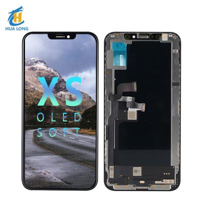 China Front Glass + Touch Screen + LCD Display + Direct Backlight Screen + Frame Factory Mobile Phone For iPhone Xs X Oled LCDs Replacement Soft Screen for sale