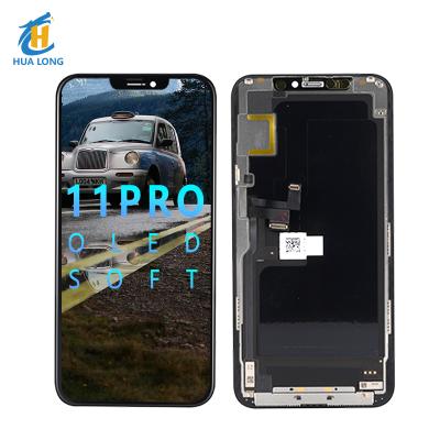 China Glass+Touch Screen+LCD Display+Backlight+HD Mobile Phone Screen Soft Display Front Frame Replacement With For Soft Screen Mobile Phone LCD Iphone 11pro X Xs for sale