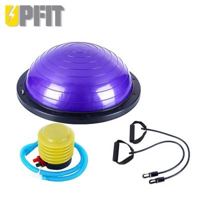 China Eco-friendly Fitness Exercise Trainer Yoga Half Balance Ball With Resistance Bands for sale