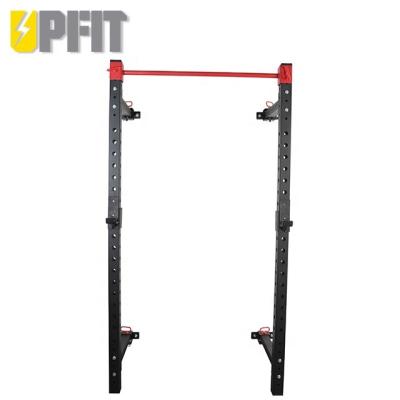 China New UPFIT Home or Gym Fitness Equipment Strength Machine Bodybuilding Stand Wall Mounted Folding Power Squat Stand for sale