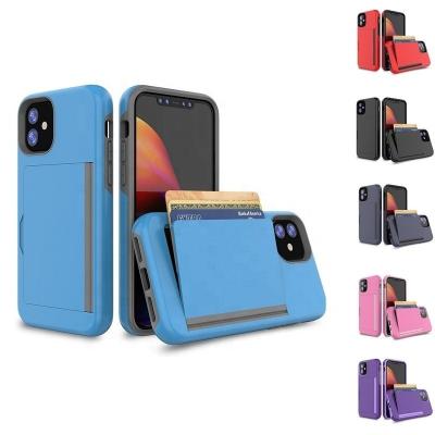 China Unique/Soft/OEM 3 in 1 Credit Card Holder Slot Smartphone Cell Phone Covers for iPhone 12 12pro 12pro Max Skin 11 11pro Max Case for sale