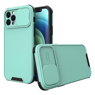 China Mobile Camera Shockproof Protective Lens Slide Cover For Iphone 12 pro max 2 in 1 Phone Case For Samsung Galaxy S20FE for sale