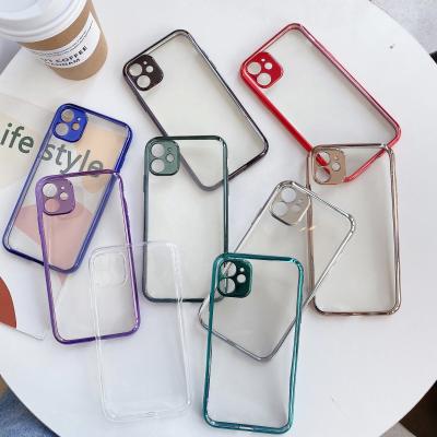 China Fashion Factory Price Electroplated TPU Camera Full Cover Protective Phone Case For Iphone 11 Pro Max for sale