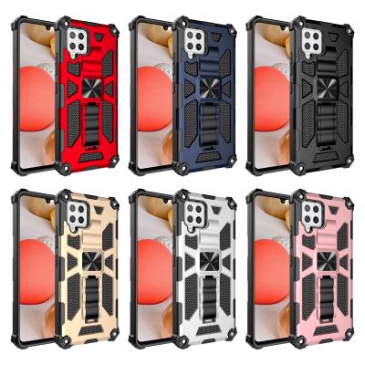 China Anti-drop Built in Magnetic Kickstand Cell Phone Cover 2 in 1 TPU PC Phone Case for Samsung Galaxy A52 A42 S22 for sale