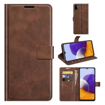 China Shockproof Leather Phone Back Cover Cover Device Cards Case Phone Case For Samsung A22 Quantum A82 for sale