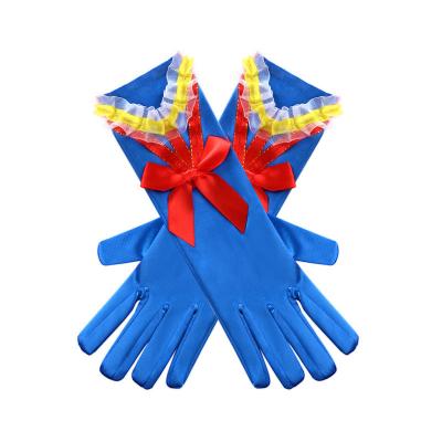 China Bowknot Gloves HB010 Wholesale Girls Satin Bowknot Gloves Princess Gloves for Kids Party Wedding Formal Pageant for sale