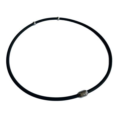 China Other Promotion Magnetic Metal Metal Rope Rubber Worry Energy Necklace For Men And Boys for sale