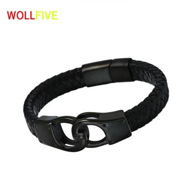 China Fashionable New Style Elegant Custom Engraved Leather Cuff Bracelet 3 Layer Wrap Leather Bracelet for sale