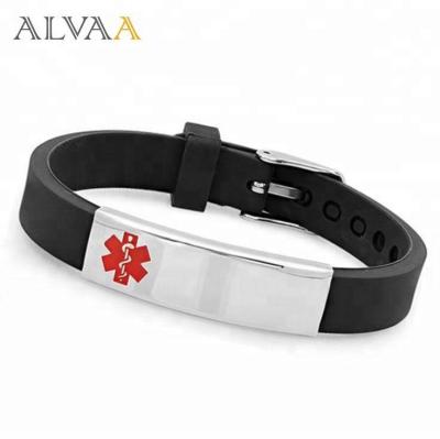 China Medical Alert Stainless Steel ID Medical Alert Wristband for sale