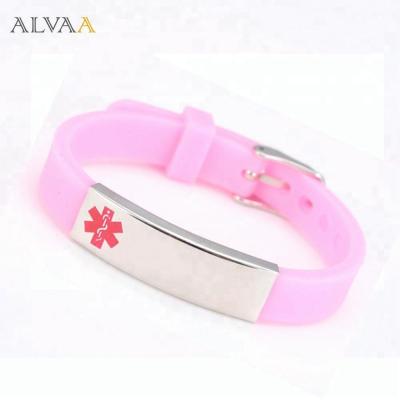 China Wholesale Silicone China Factory Silicone ID Bracelet With Name for sale