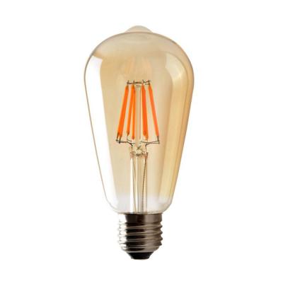 China Residential OEM ODM Led Decorative Amber Glass ST64 G80 G95 G125 Filament Soft Flexible Light Bulb 110v 2200k for sale