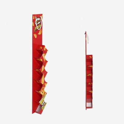 China Retail Stores Portable Cardboard Hanging Display Chips In Supermarket for sale