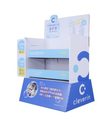 China Customized Foldable Double Sided PDQ Retail Counter Display Box Counter Display For Air Purifier for sale