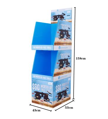 China Showcasing Hardware Store POP Pallet Display Foldable Cardboard Display Stands For Tooling for sale