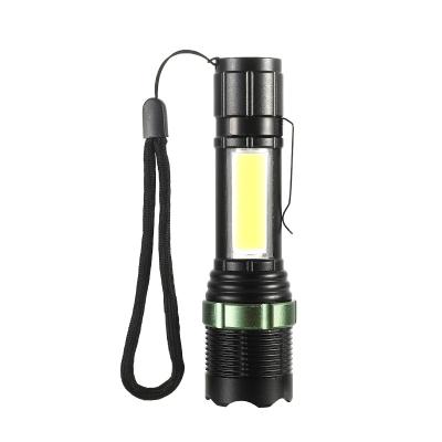 China T6 Flashlight Camping Strong Light Lamp With Side Light USB Rechargeable Rotating Adjustment Flashlight Emergency for sale