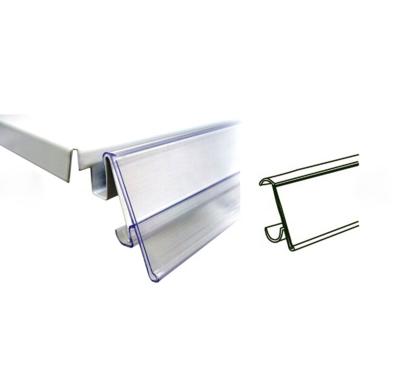 China Custom Retail Open Edge Data Strip Plastic Price Talker PVC Price Rack Rack for sale