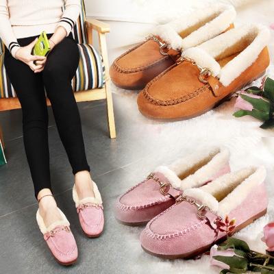 China Anti-odor Casual Shoes Like Girls OEM Suede Loafers Flat Women for sale