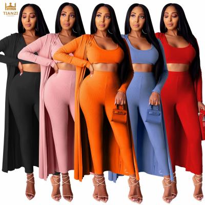 China Z8134 new sale pants and anti-static hot fashion knitted tops and crop cover up clothing set women outfits for sale