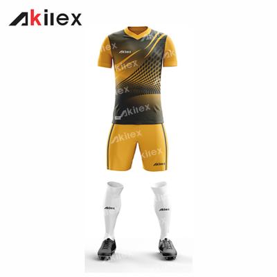 China Shirts & Low Price Custom Promotion Mens 2022 Sublimation Tops Akilex China Supplier Sublimation Football Kit Manufacturers for sale