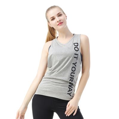 China Wholesale High Quality Breathable Yoga Workout Fitness Tops Customized Loose Tank Tops For Women for sale